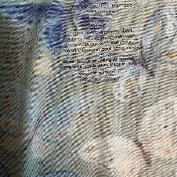 Host Pick ๐๐Lucy Posh Peanut Maternity & after robe green blue butterfly L - Picture 8 of 9